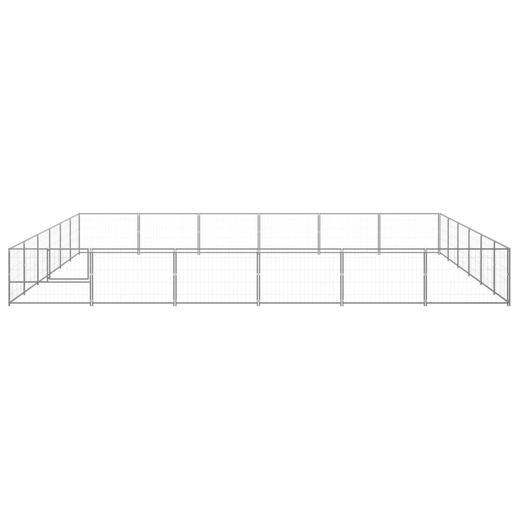 8720286664483_g_en_hd_2 vidaXL Dog Kennel Silver 36 m² Steel - Image 3