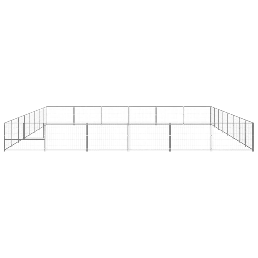 8720286664506_g_en_hd_2 vidaXL Dog Kennel Silver 48 m² Steel - Image 3