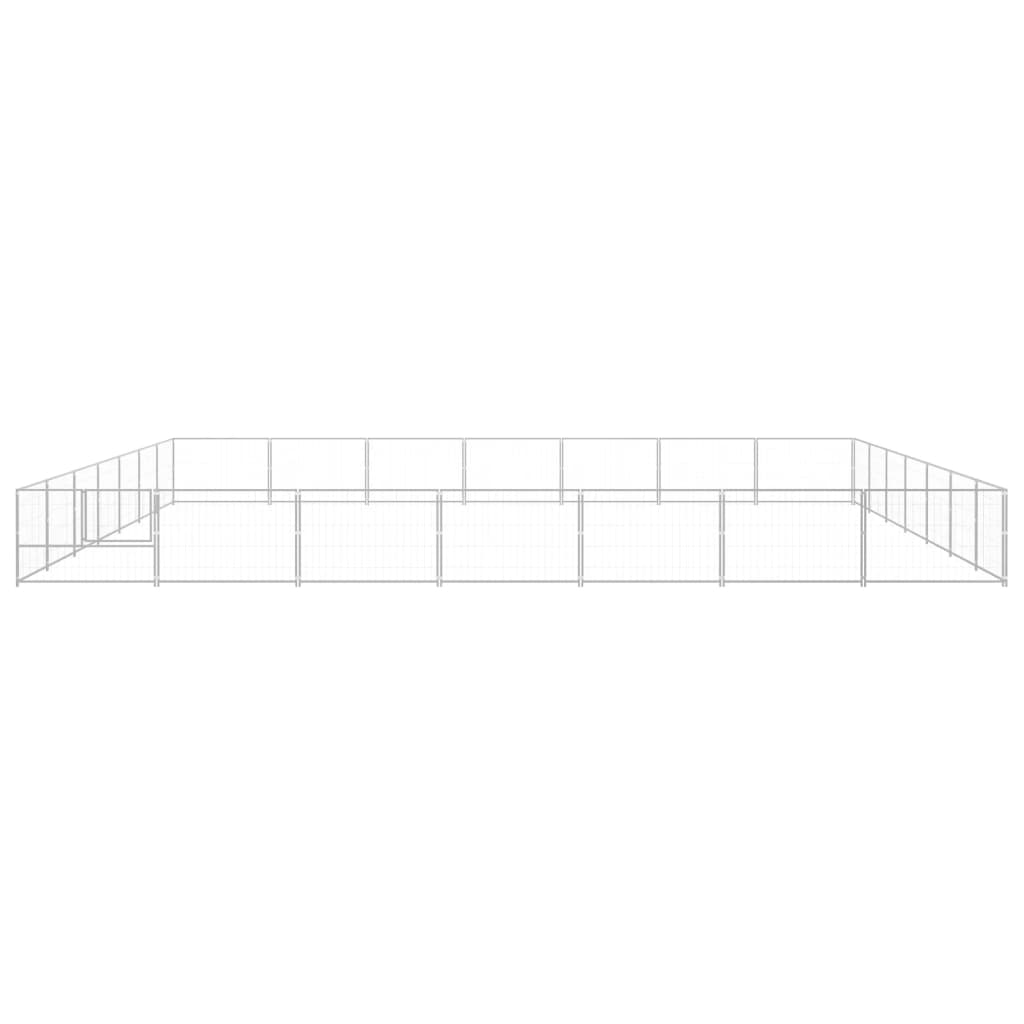 8720286664575_g_en_hd_2 vidaXL Dog Kennel Silver 49 m² Steel - Image 3