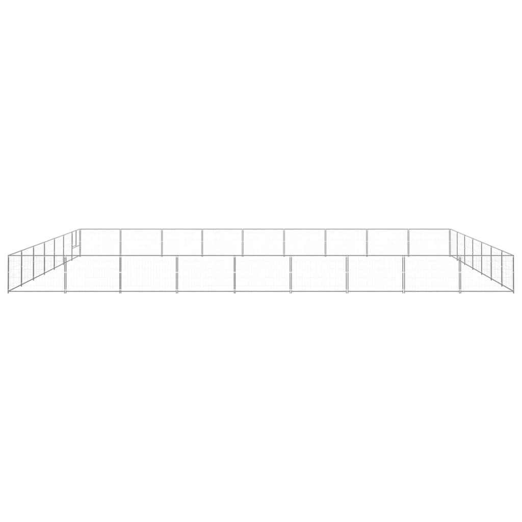 8720286664599_g_en_hd_1 vidaXL Dog Kennel Silver 63 m² Steel - Image 2