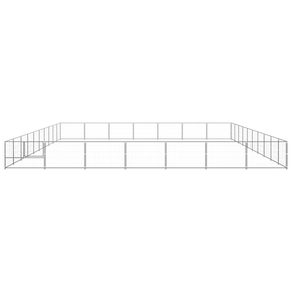 8720286664605_g_en_hd_2 vidaXL Dog Kennel Silver 70 m² Steel - Image 3