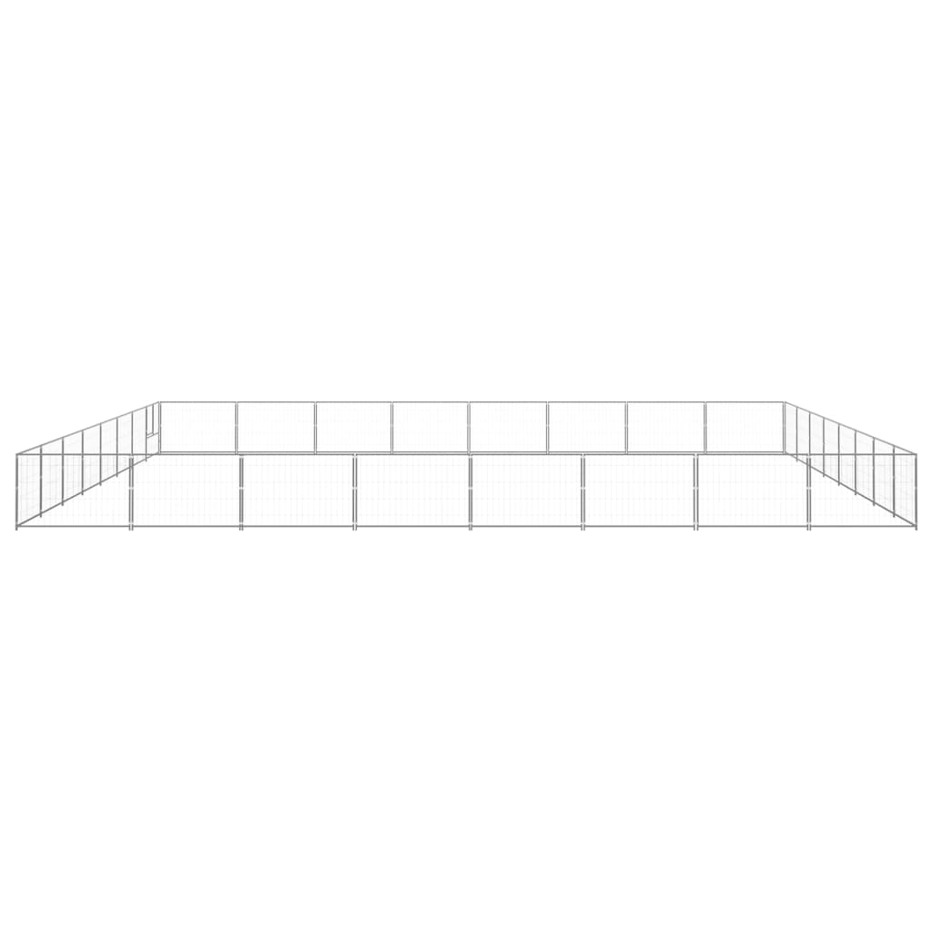 8720286664643_g_en_hd_1 vidaXL Dog Kennel Silver 64 m² Steel - Image 2