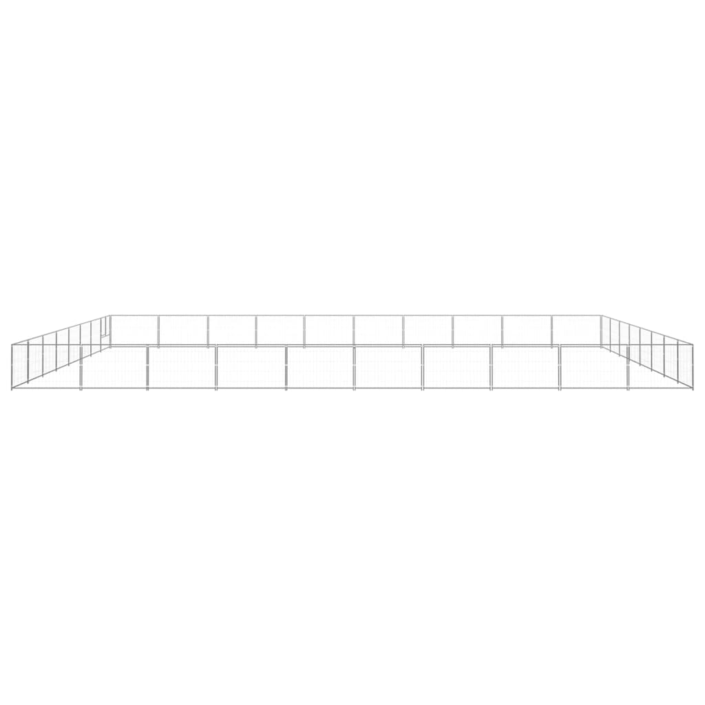 8720286664667_g_en_hd_1 vidaXL Dog Kennel Silver 80 m² Steel - Image 2