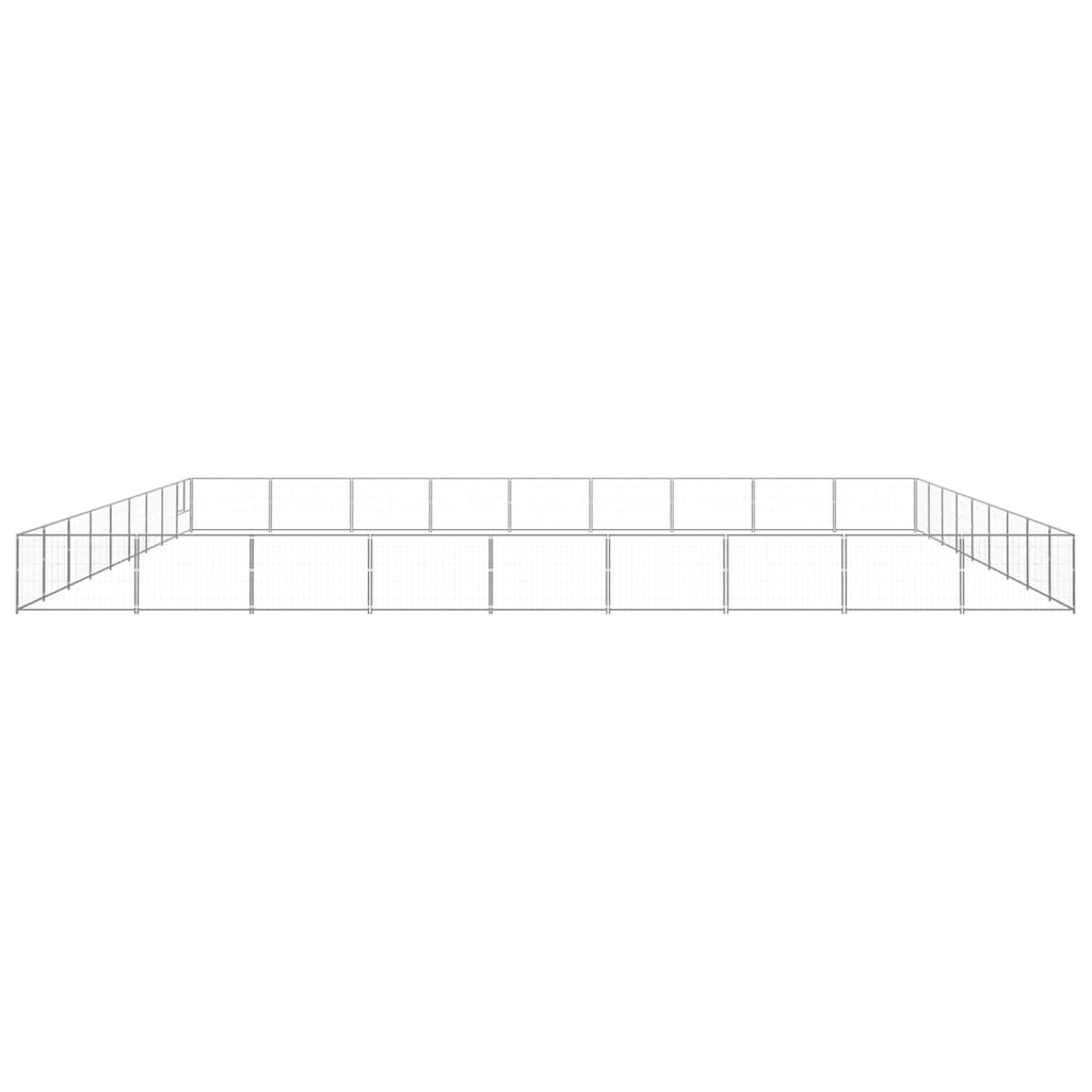 8720286664698_g_en_hd_1 vidaXL Dog Kennel Silver 81 m² Steel - Image 2