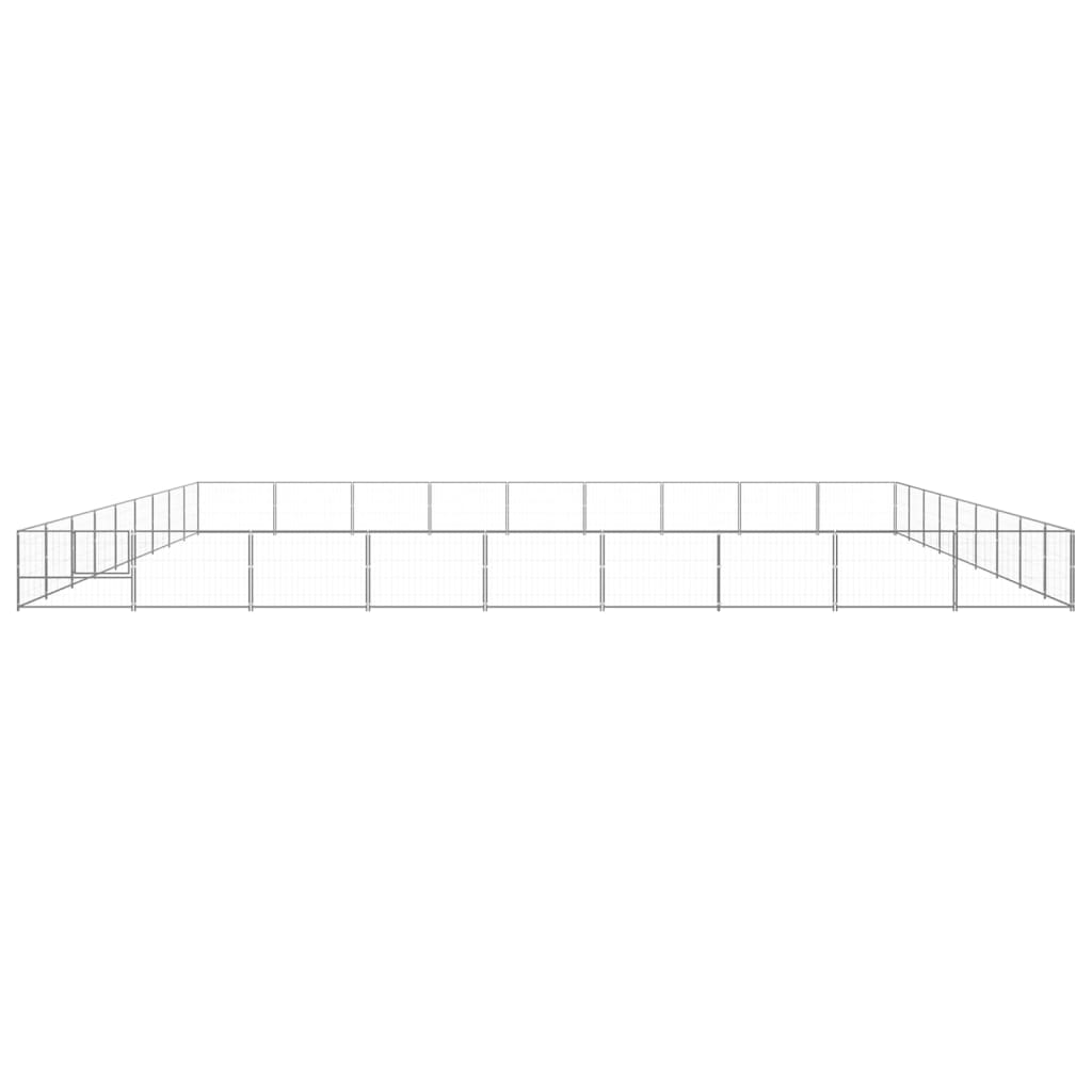 8720286664698_g_en_hd_2 vidaXL Dog Kennel Silver 81 m² Steel - Image 3