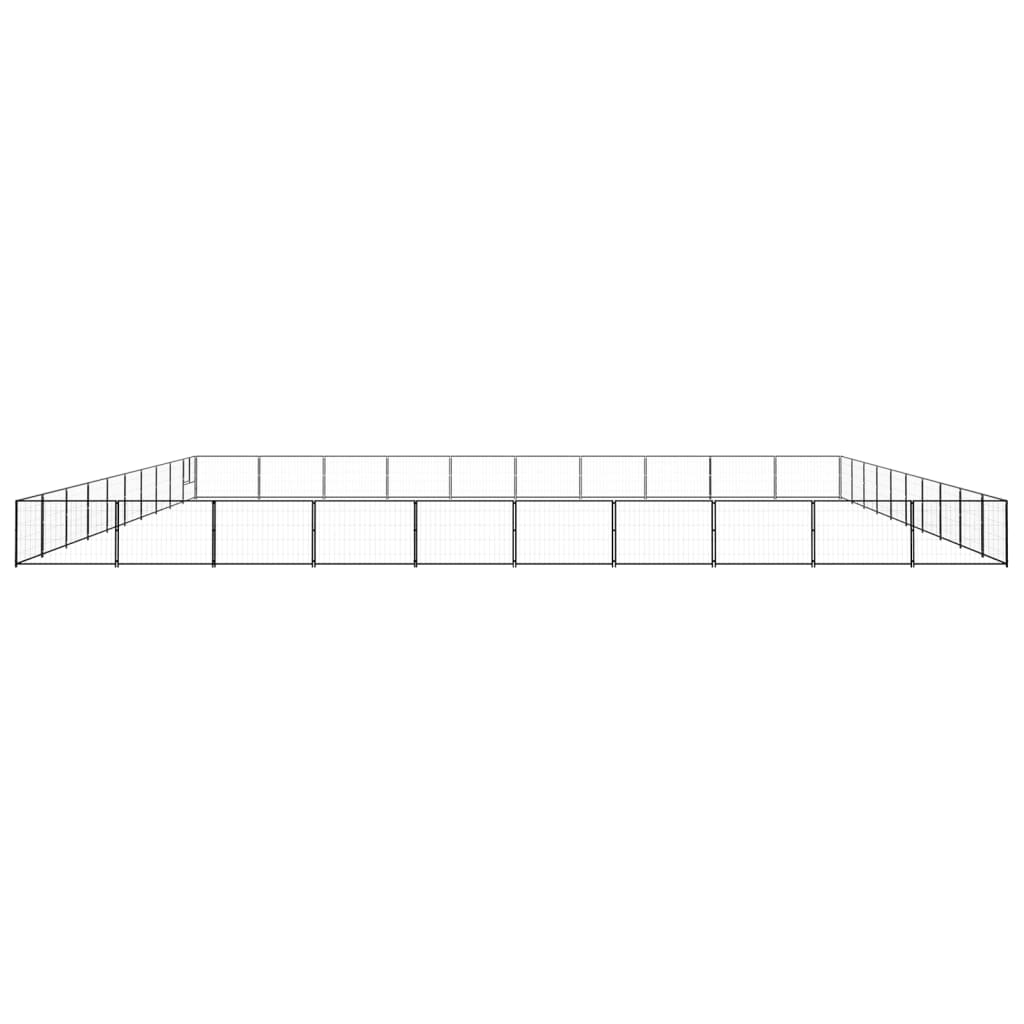 8720286664711_g_en_hd_1 vidaXL Dog Kennel Black 100 m² Steel - Image 2