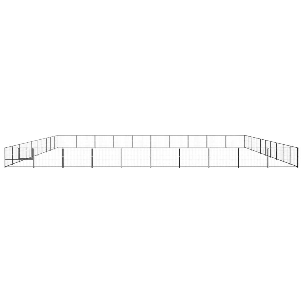 8720286664711_g_en_hd_2 vidaXL Dog Kennel Black 100 m² Steel - Image 3