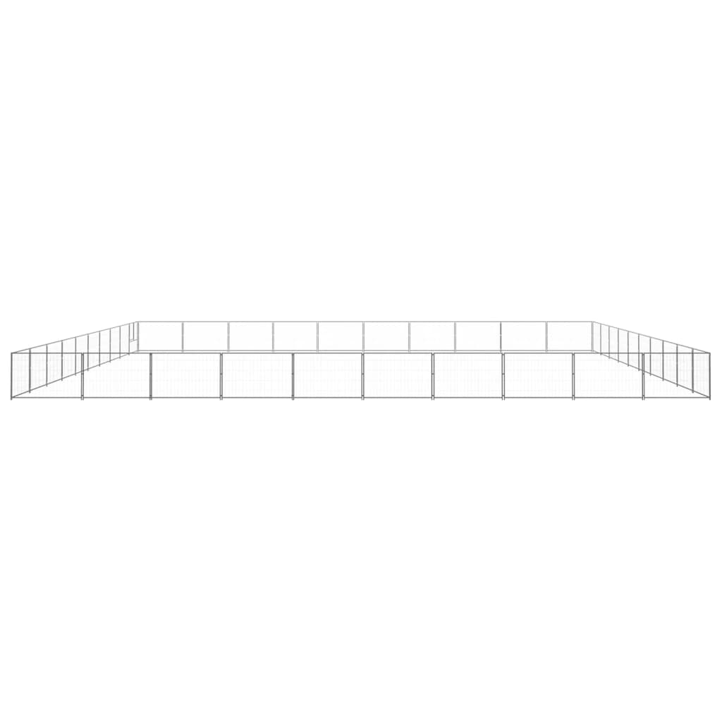 8720286664728_g_en_hd_1 vidaXL Dog Kennel Silver 100 m² Steel - Image 2
