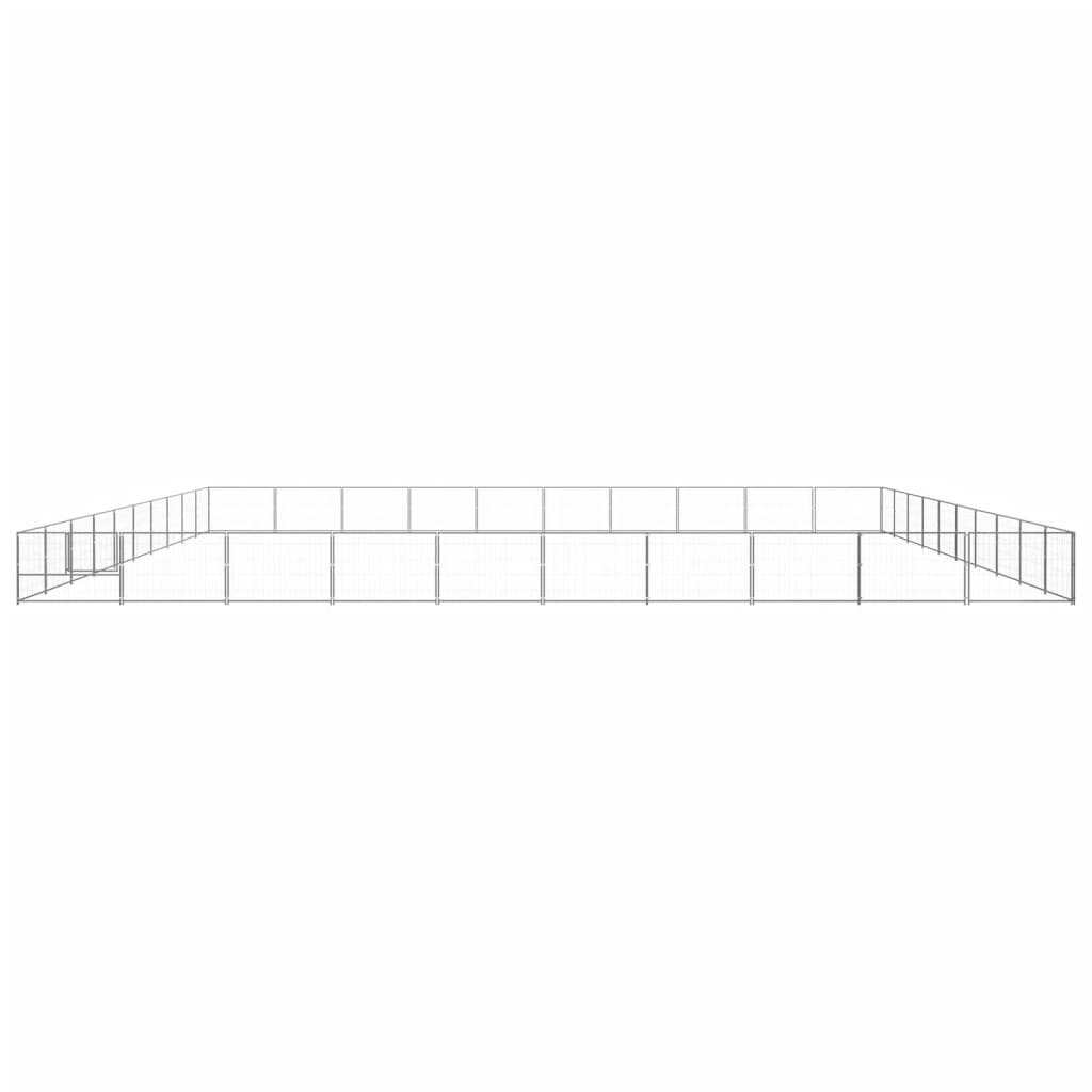 8720286664728_g_en_hd_2 vidaXL Dog Kennel Silver 100 m² Steel - Image 3