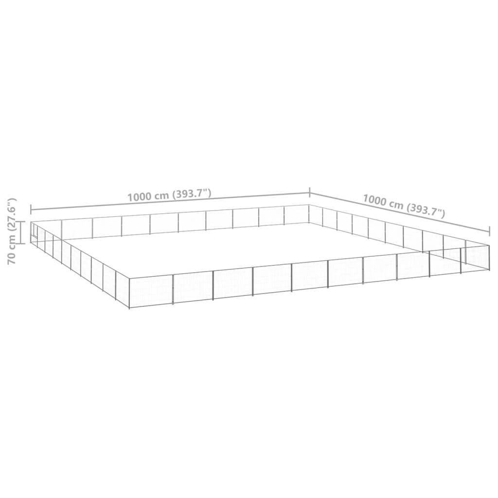 8720286664728_g_en_hd_5 vidaXL Dog Kennel Silver 100 m² Steel - Image 6