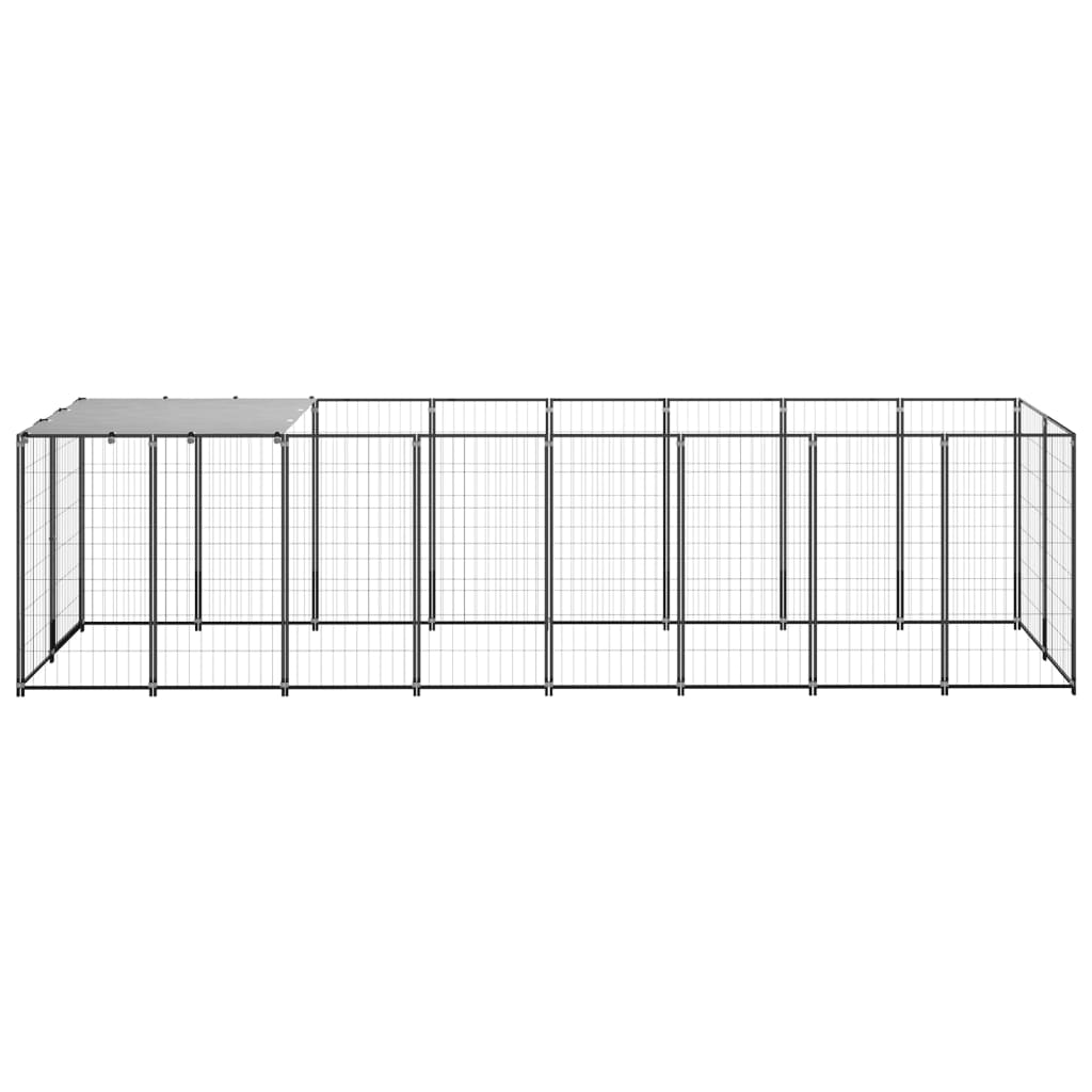 8720286664742_g_en_hd_1 vidaXL Dog Kennel Black 4.84 m² Steel - Image 2