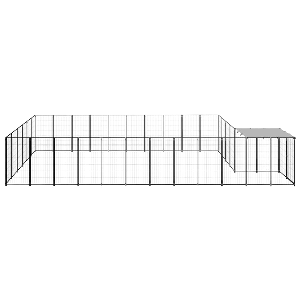 8720286664896_g_en_hd_2 vidaXL Dog Kennel Black 19.36 m² Steel - Image 3
