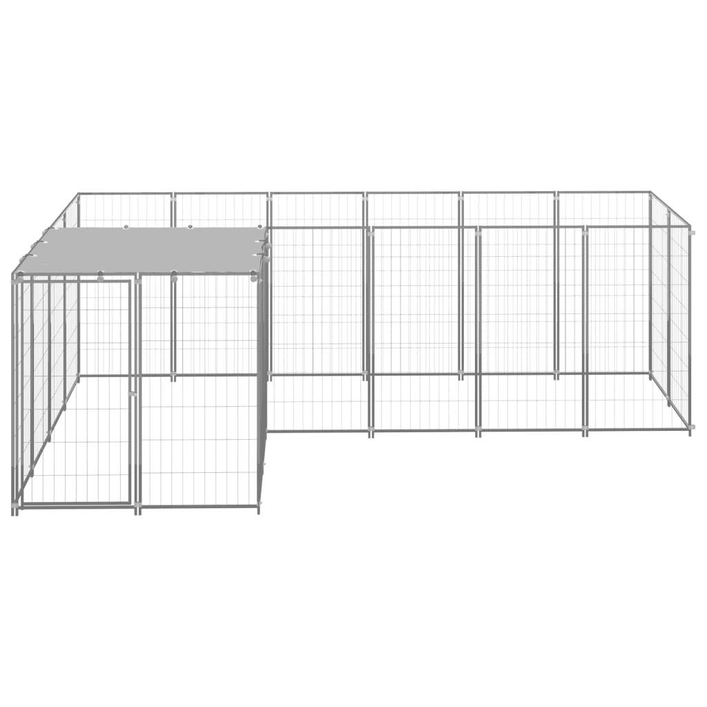 8720286664926_g_en_hd_1 vidaXL Dog Kennel Silver 4.84 m² Steel - Image 2