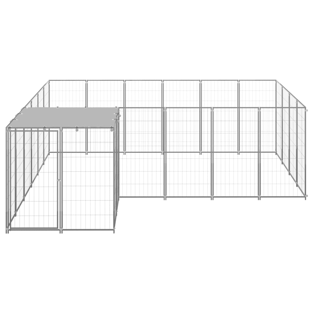8720286664933_g_en_hd_1 vidaXL Dog Kennel Silver 8.47 m² Steel - Image 2