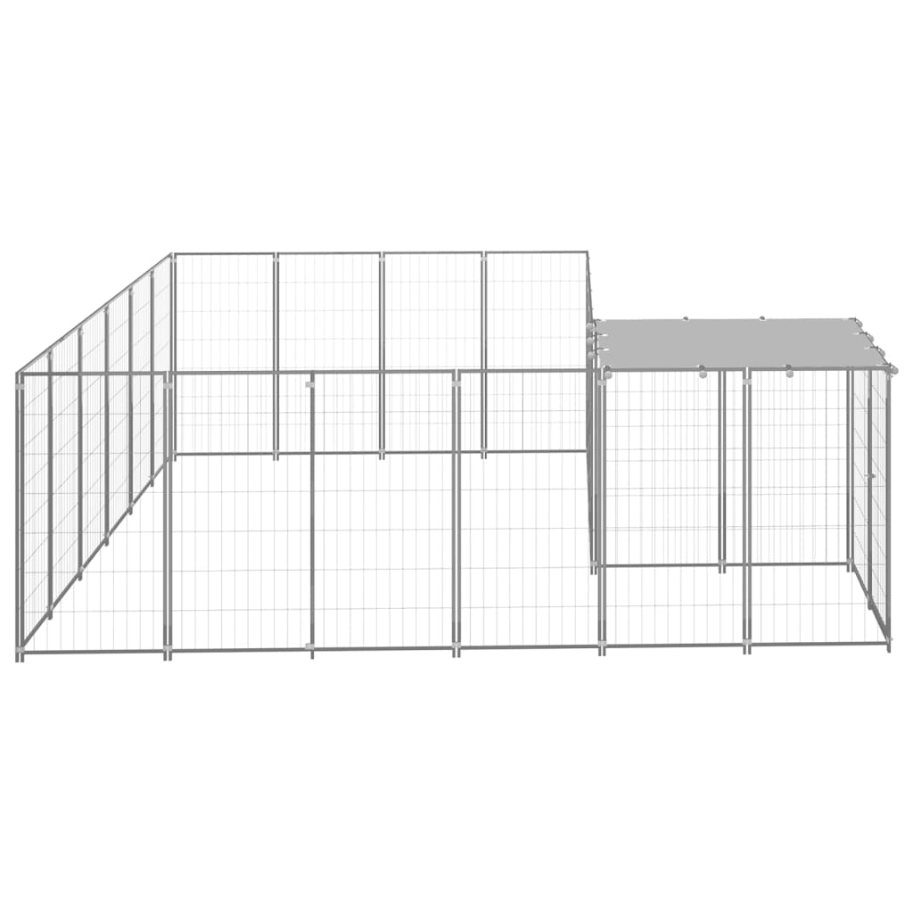 8720286664933_g_en_hd_2 vidaXL Dog Kennel Silver 8.47 m² Steel - Image 3