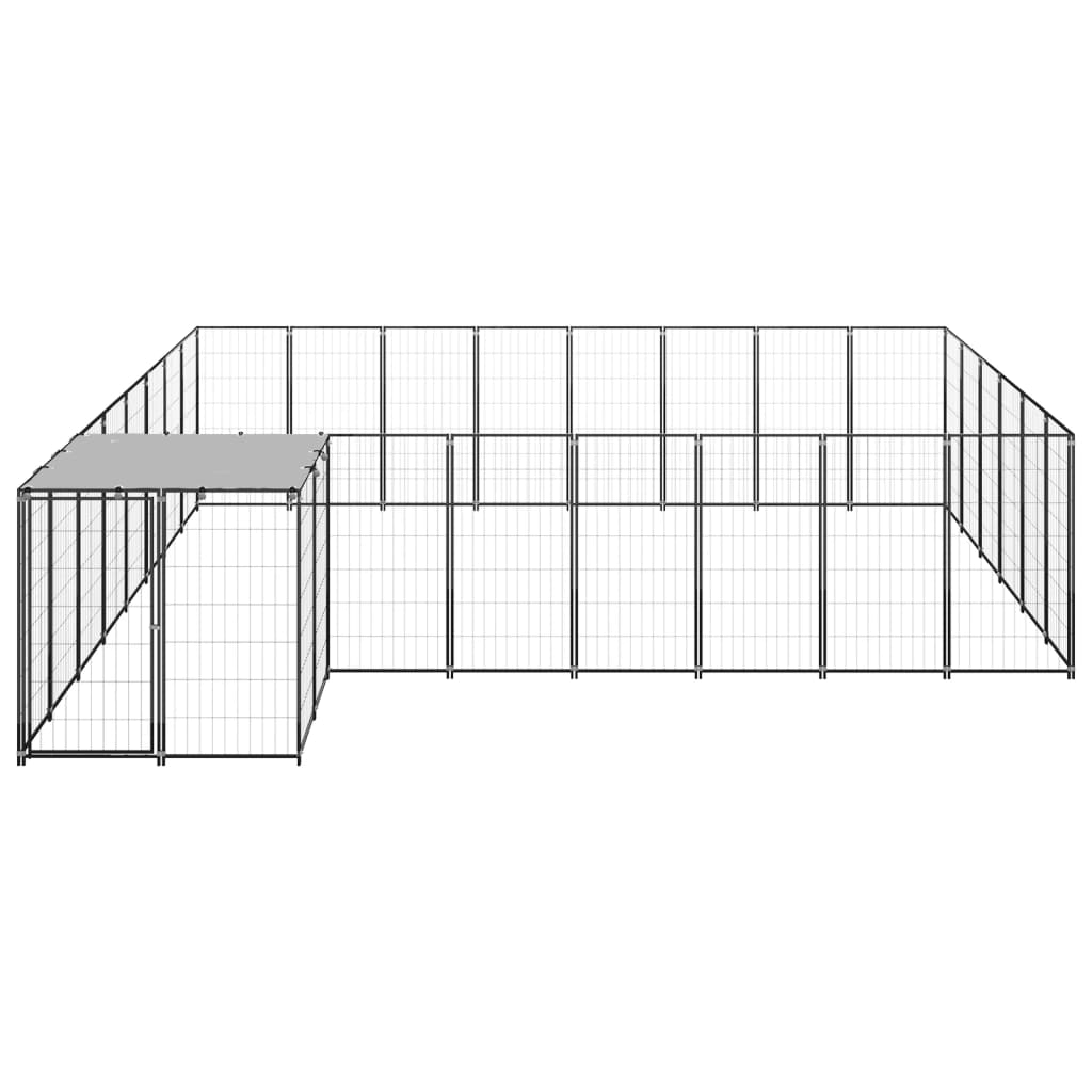 8720286665015_g_en_hd_1 vidaXL Dog Kennel Black 15.73 m² Steel - Image 2
