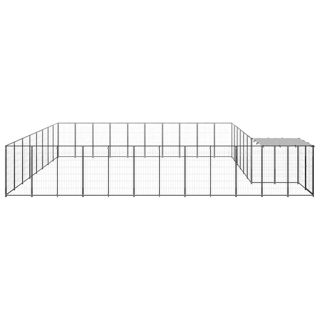 8720286665039_g_en_hd_2 vidaXL Dog Kennel Black 25.41 m² Steel - Image 3