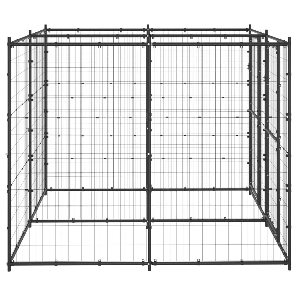 8720286665343_g_en_hd_2 vidaXL Outdoor Dog Kennel Steel 4.84 m² - Image 3