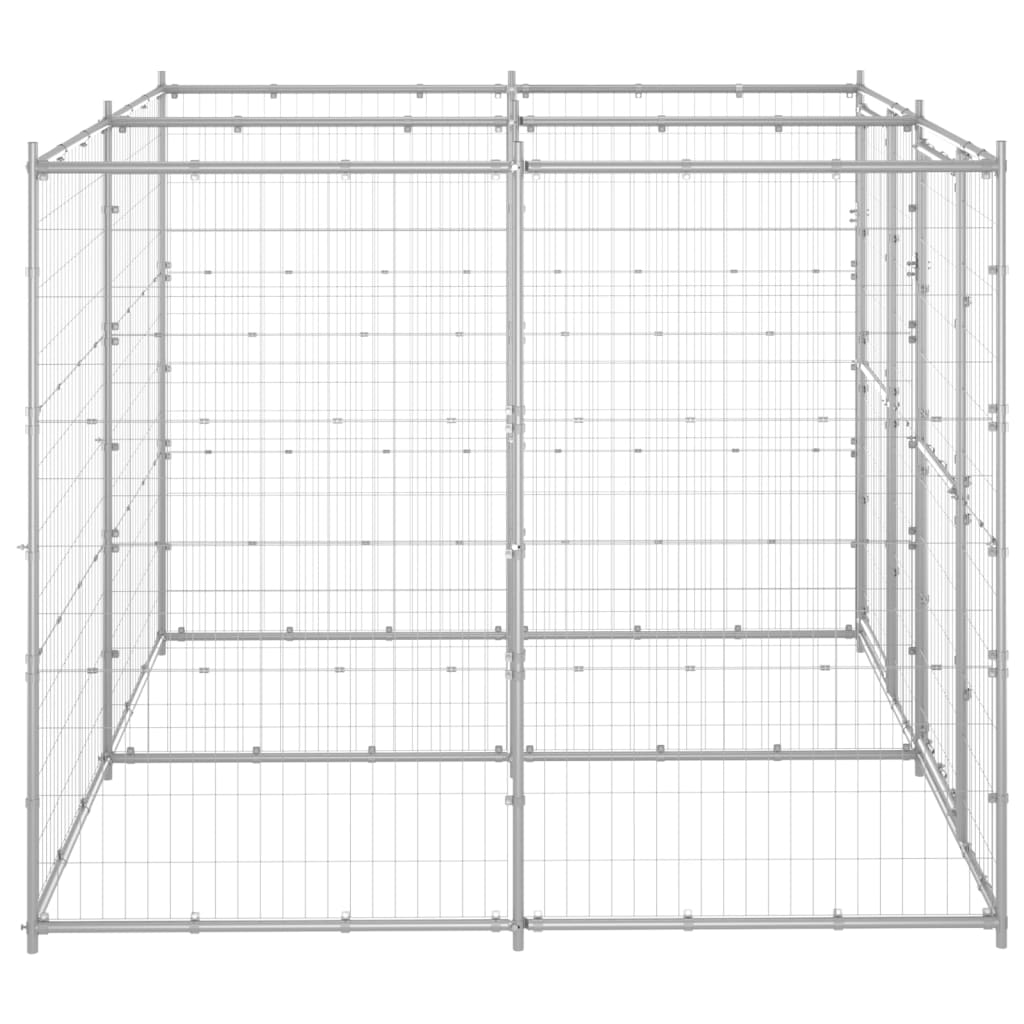 8720286665565_g_en_hd_2 vidaXL Outdoor Dog Kennel Galvanised Steel 4.84 m² - Image 3