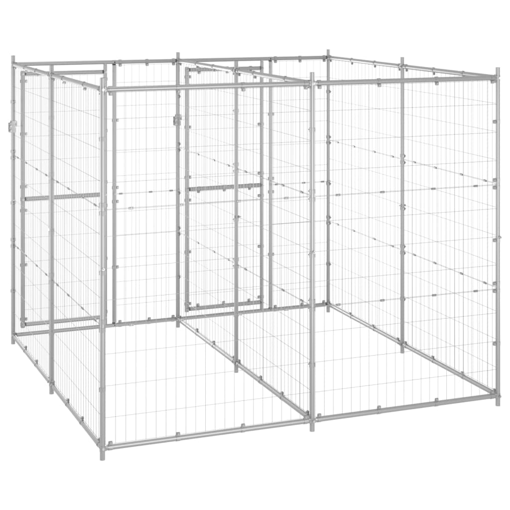 8720286665565_g_en_hd_3 vidaXL Outdoor Dog Kennel Galvanised Steel 4.84 m² - Image 4