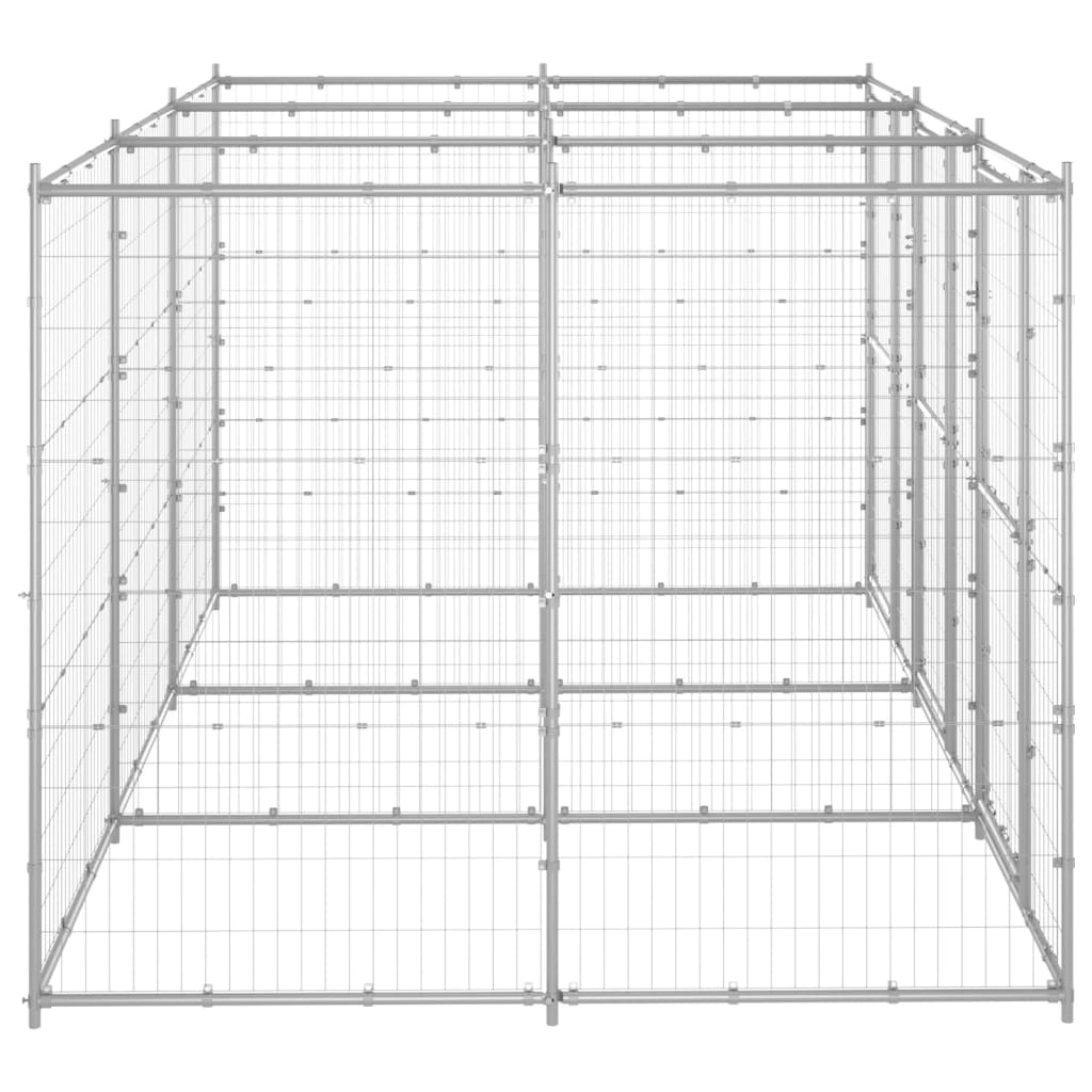8720286665572_g_en_hd_2 vidaXL Outdoor Dog Kennel Galvanised Steel 7.26 m² - Image 3