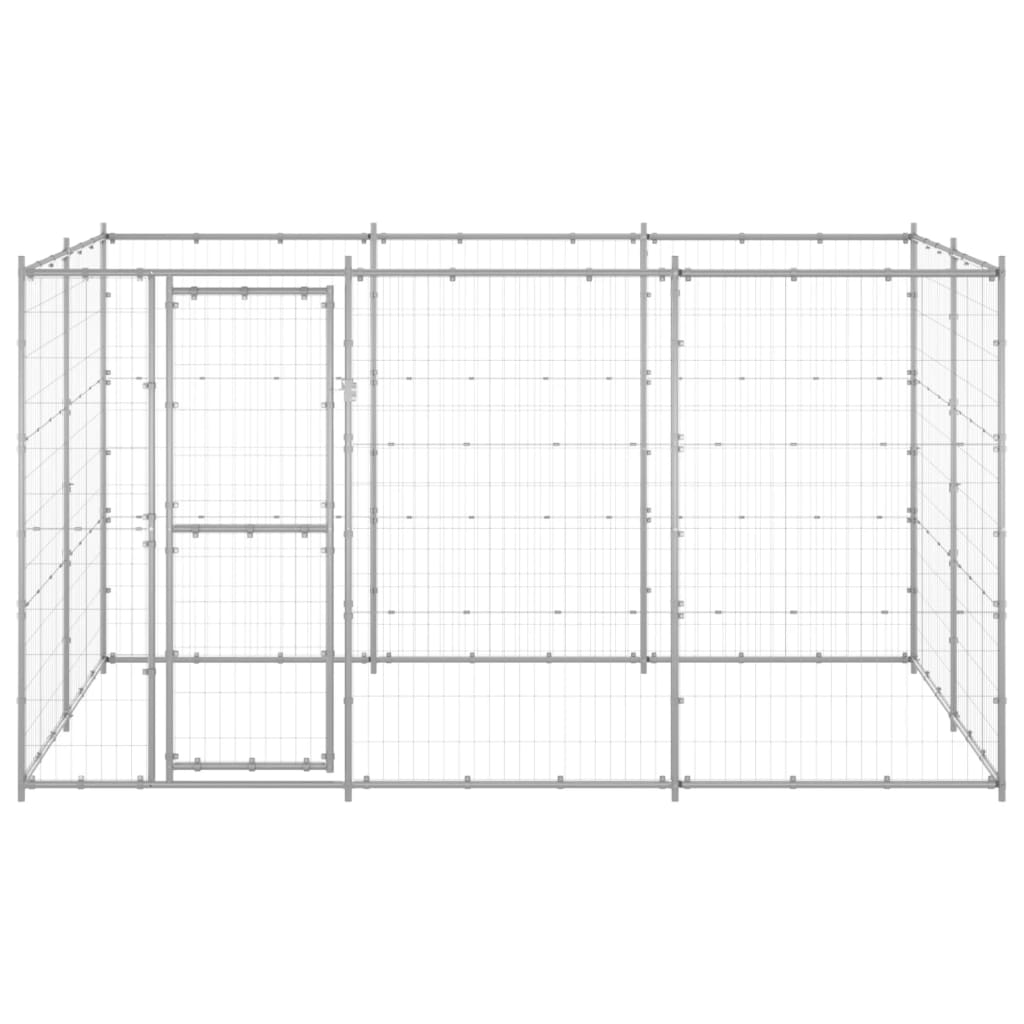 8720286665824_g_en_hd_1 vidaXL Outdoor Dog Kennel Galvanised Steel 7.26 m² - Image 2