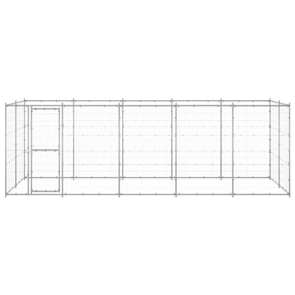 8720286665831_g_en_hd_1 vidaXL Outdoor Dog Kennel Galvanised Steel 12.1 m² - Image 2