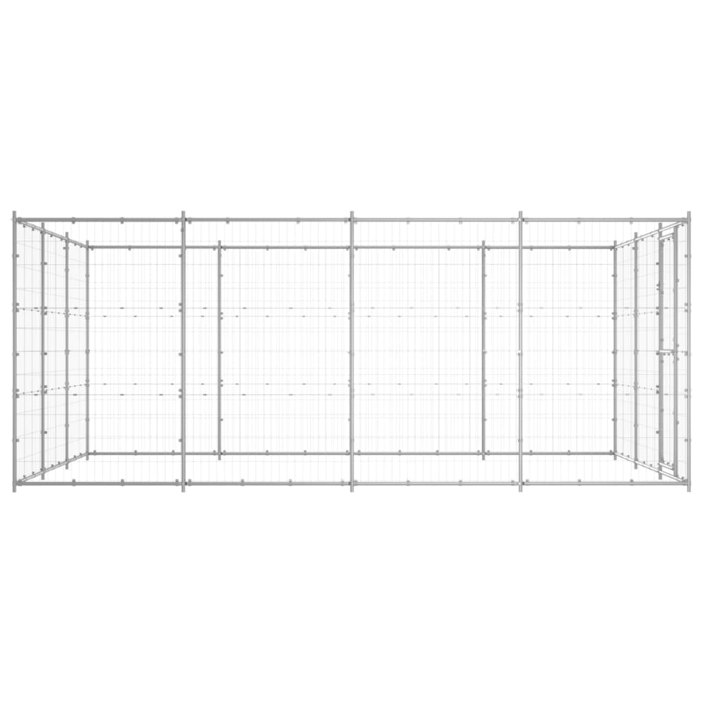 8720286665923_g_en_hd_2 vidaXL Outdoor Dog Kennel Galvanised Steel 14.52 m² - Image 3
