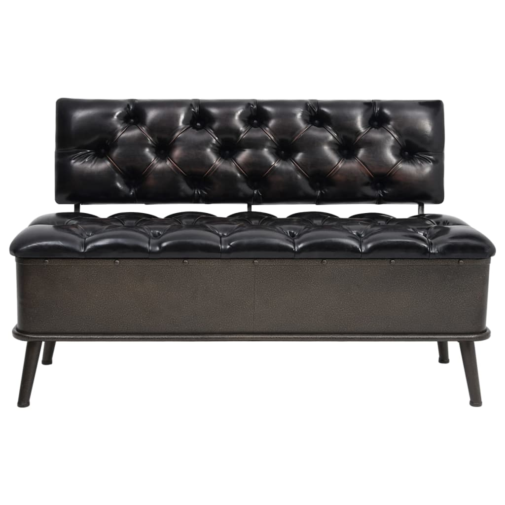 8720286666128_g_en_hd_2 vidaXL Storage Bench with Backrest 110 cm Black Faux Leather - Image 3