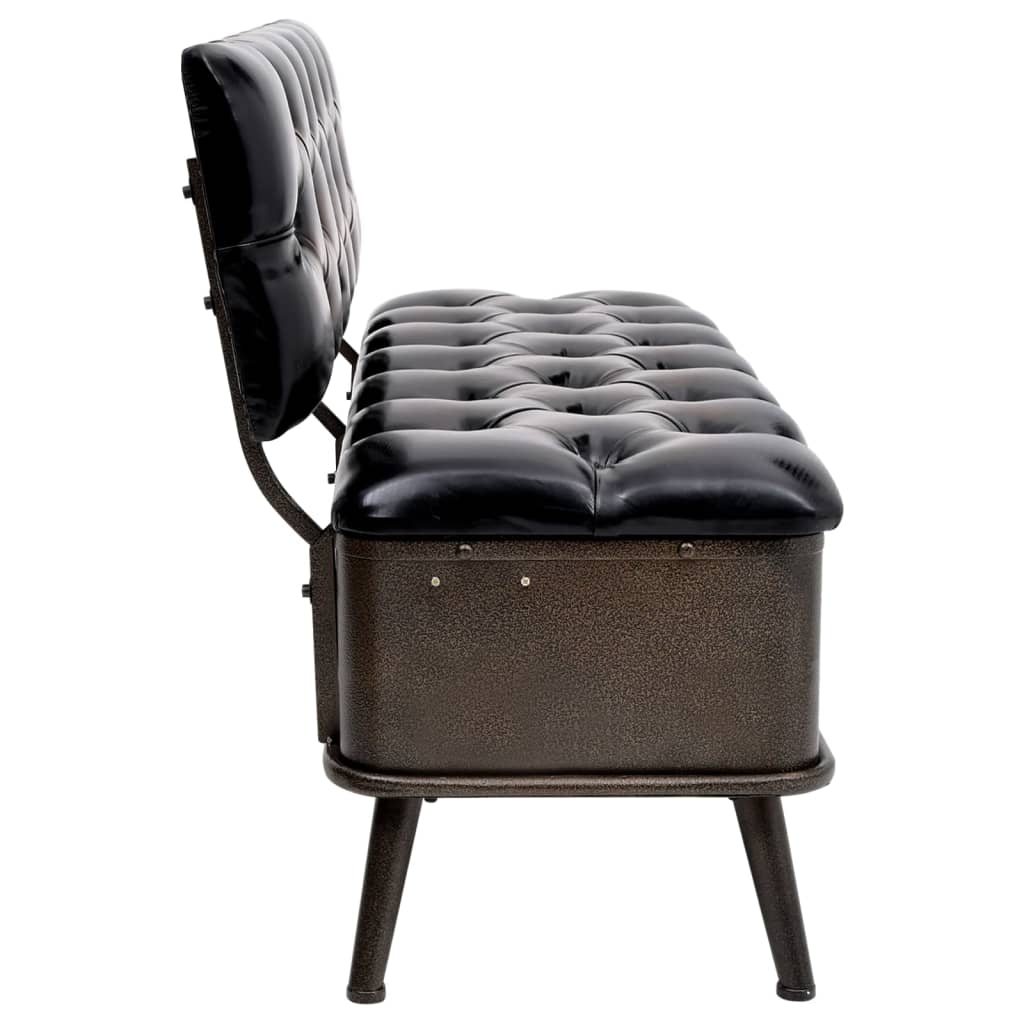 8720286666128_g_en_hd_3 vidaXL Storage Bench with Backrest 110 cm Black Faux Leather - Image 4