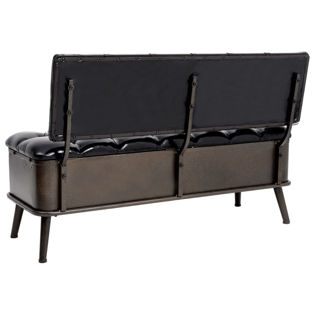 8720286666128_g_en_hd_4 vidaXL Storage Bench with Backrest 110 cm Black Faux Leather - Image 5