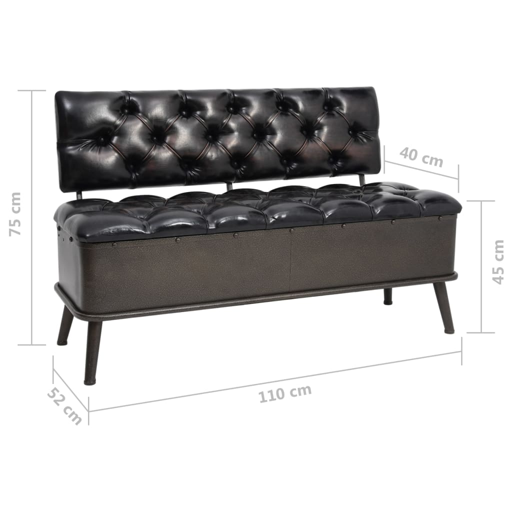8720286666128_g_en_hd_8 vidaXL Storage Bench with Backrest 110 cm Black Faux Leather - Image 9