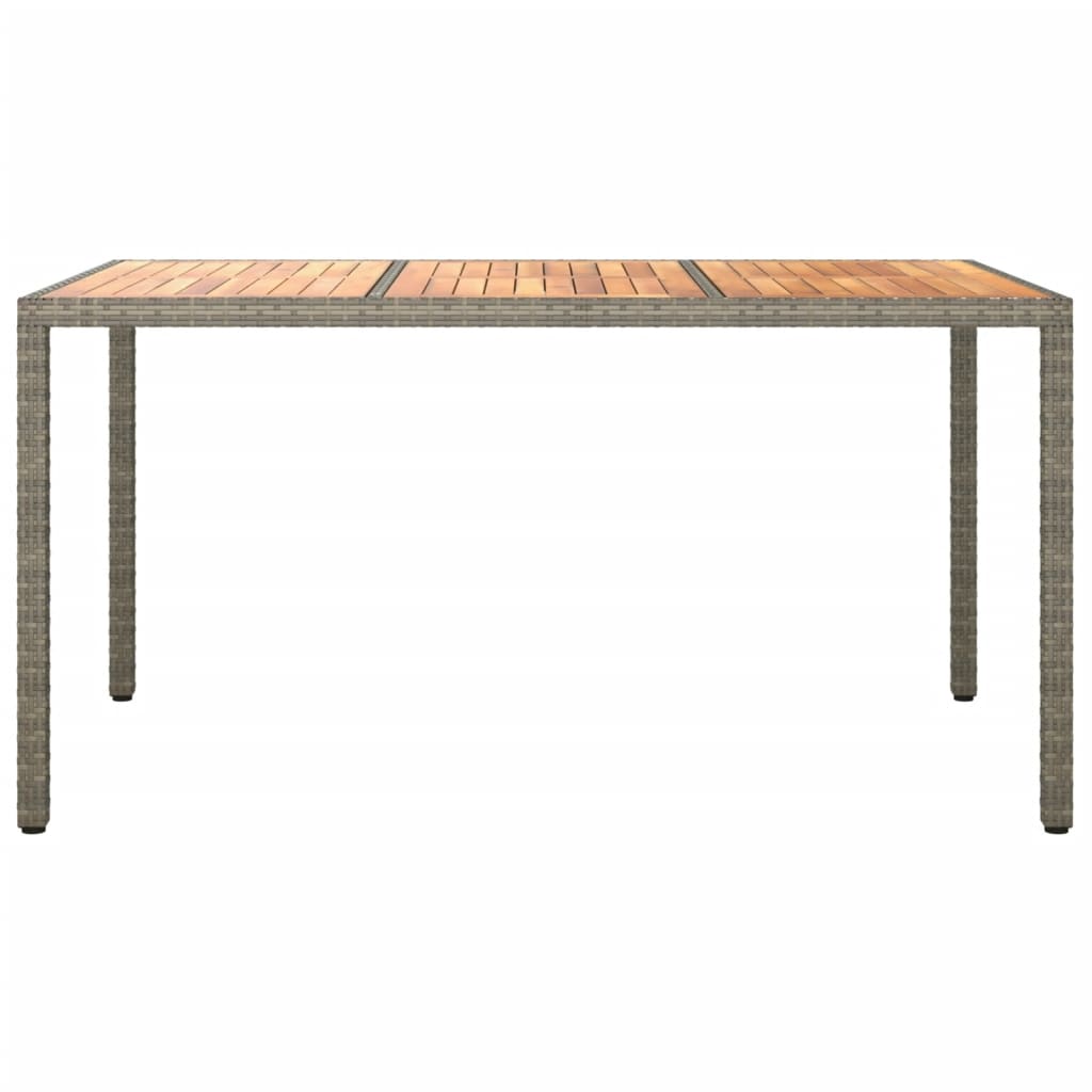 8720286666579_g_en_hd_1 vidaXL Garden Table 150x90x75 cm Poly Rattan and Acacia Wood Grey - Image 3