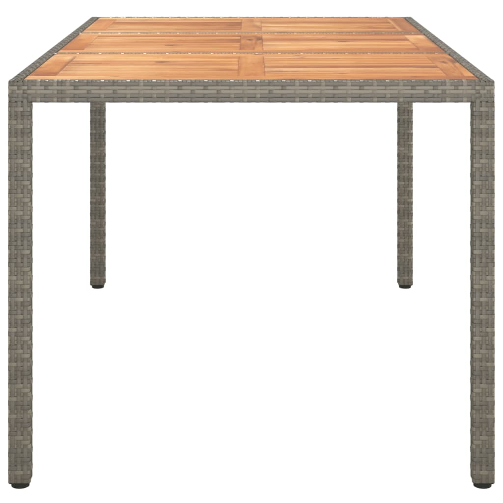 8720286666579_g_en_hd_2 vidaXL Garden Table 150x90x75 cm Poly Rattan and Acacia Wood Grey - Image 4