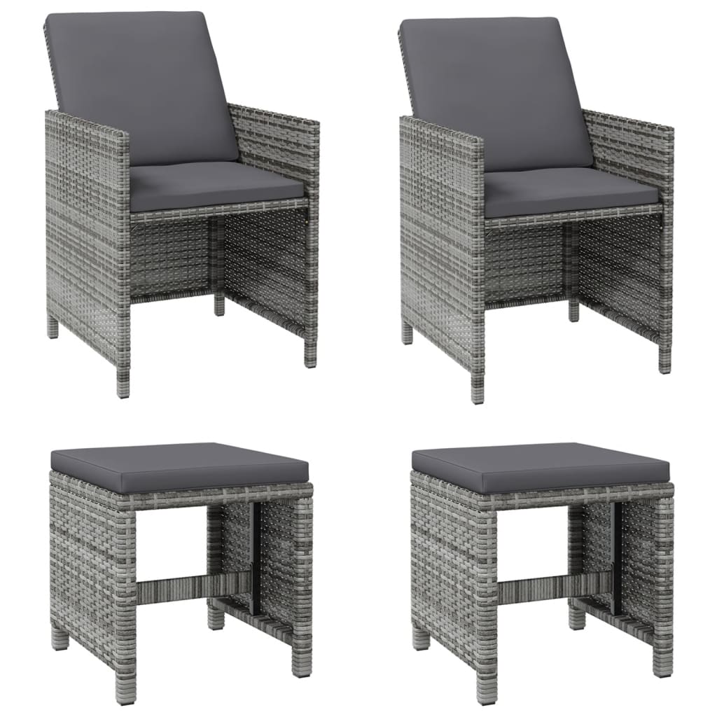 8720286666753_a_en_hd_1 vidaXL 4 Piece Garden Chair and Stool Set Poly Rattan Grey - Image 2