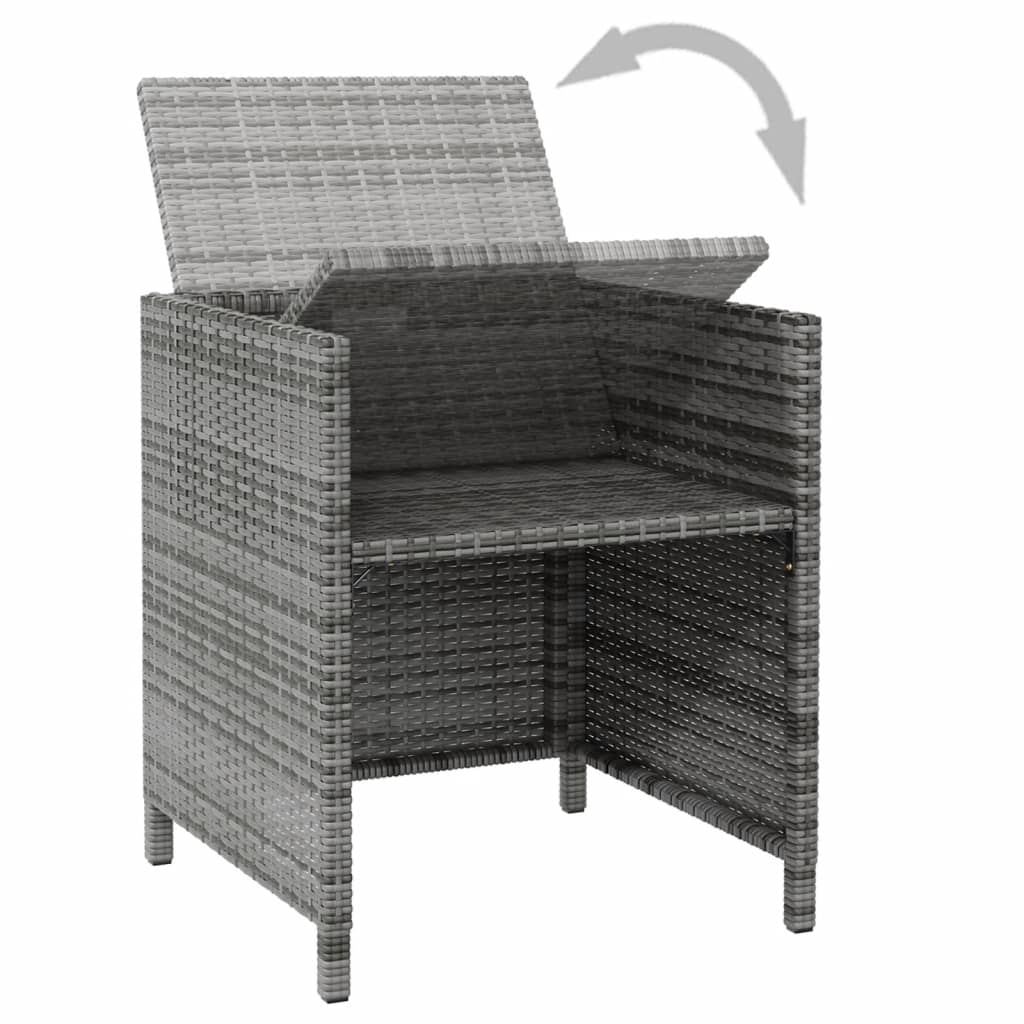 8720286666753_g_en_hd_4 vidaXL 4 Piece Garden Chair and Stool Set Poly Rattan Grey - Image 6