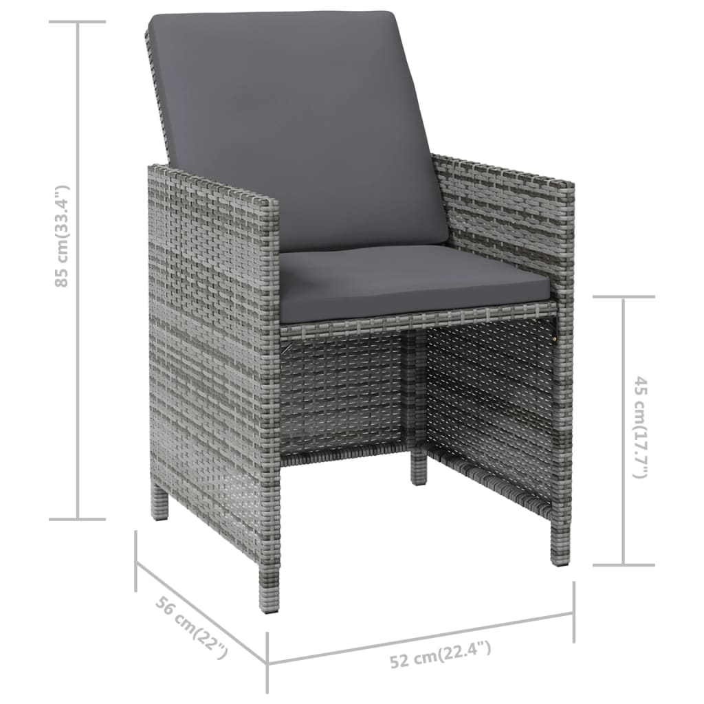 8720286666753_g_en_hd_9 vidaXL 4 Piece Garden Chair and Stool Set Poly Rattan Grey - Image 11