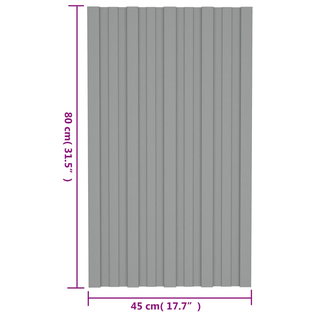 8720286667996_g_en_hd_6 vidaXL Roof Panels 36 pcs Galvanised Steel Grey 80x45 cm - Image 7