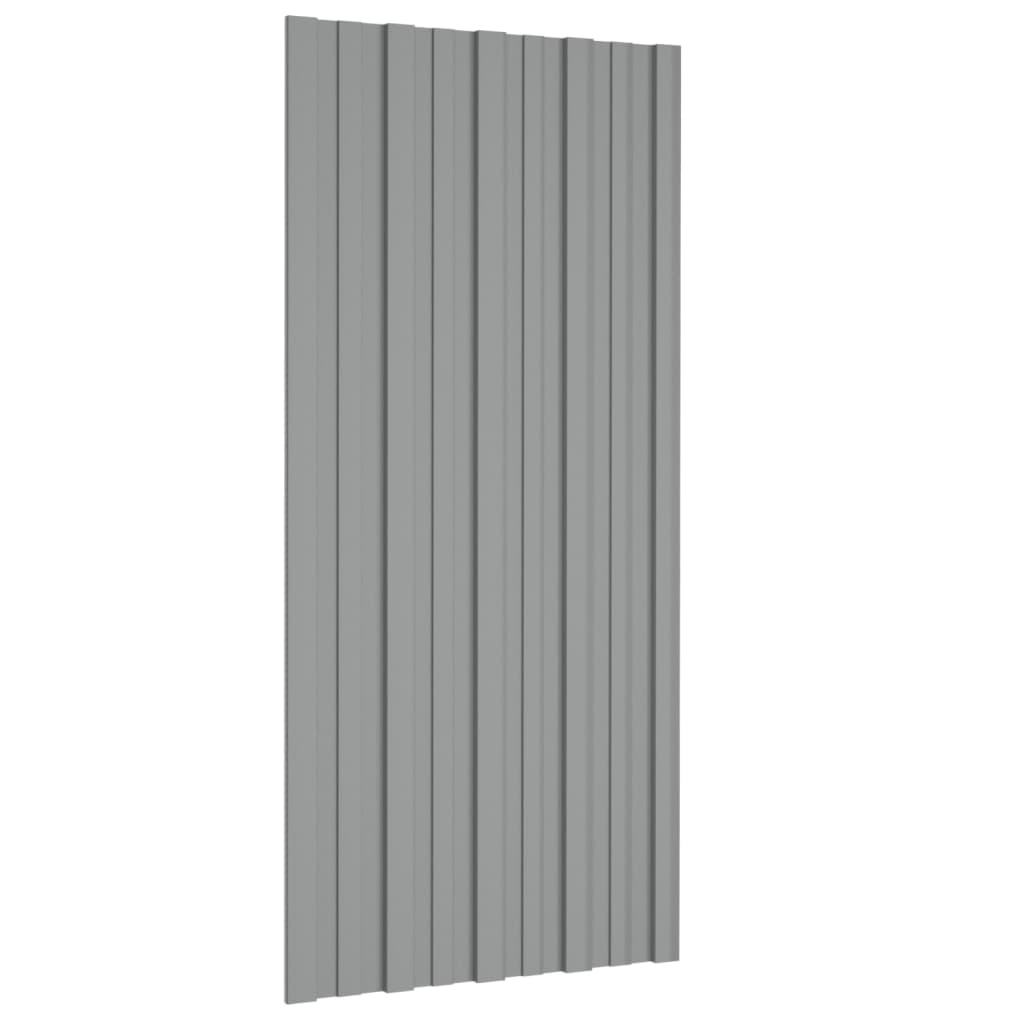 8720286668108_g_en_hd_2 vidaXL Roof Panels 12 pcs Galvanised Steel Grey 100x45 cm - Image 3