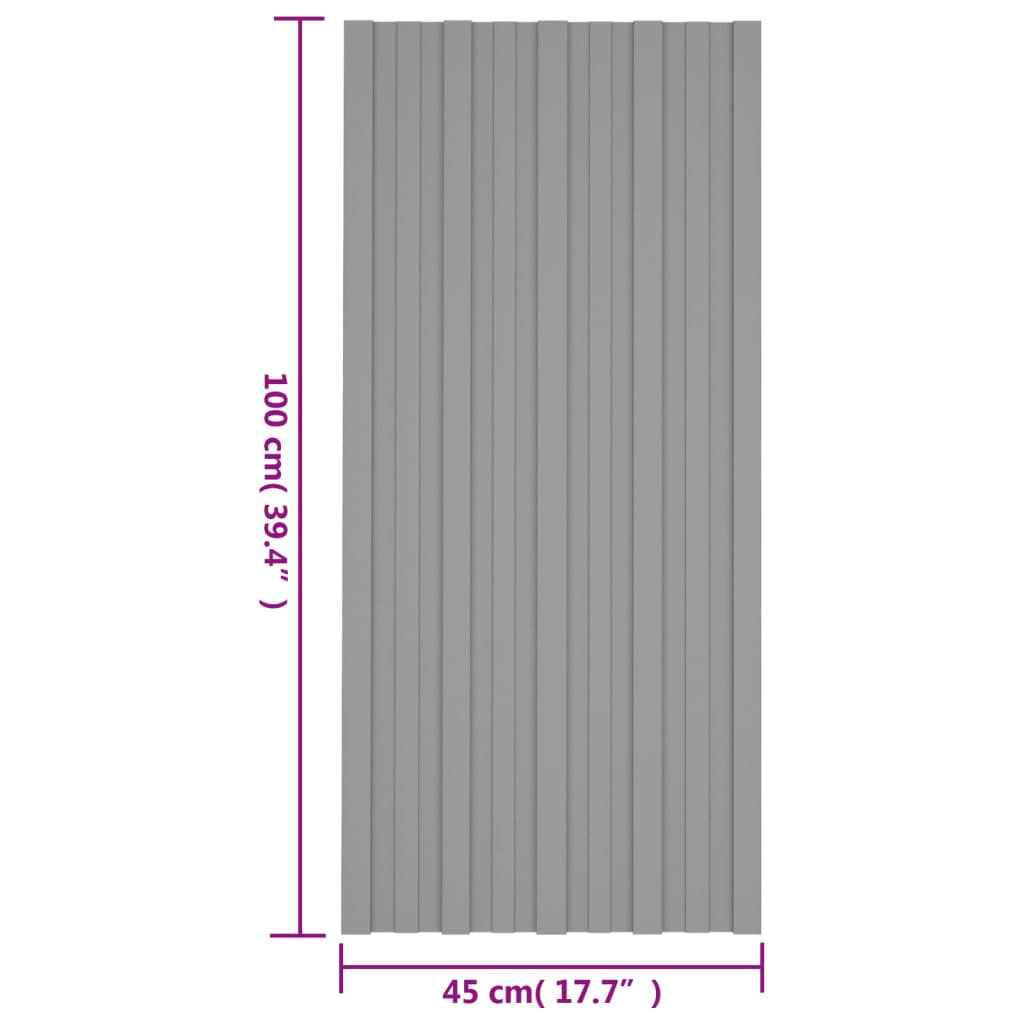 8720286668108_g_en_hd_6 vidaXL Roof Panels 12 pcs Galvanised Steel Grey 100x45 cm - Image 7