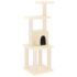 vidaXL Cat Tree with Sisal Scratching Posts Cream 105 cm - Image 2