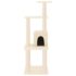 vidaXL Cat Tree with Sisal Scratching Posts Cream 105 cm - Image 3