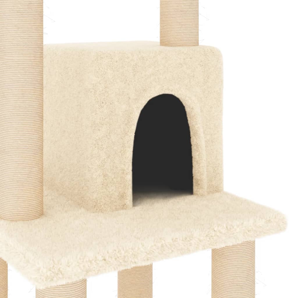 8720286669242_g_en_hd_3 vidaXL Cat Tree with Sisal Scratching Posts Cream 105 cm - Image 5