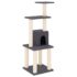 vidaXL Cat Tree with Sisal Scratching Posts Dark Grey 105 cm - Image 2