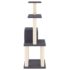 vidaXL Cat Tree with Sisal Scratching Posts Dark Grey 105 cm - Image 4