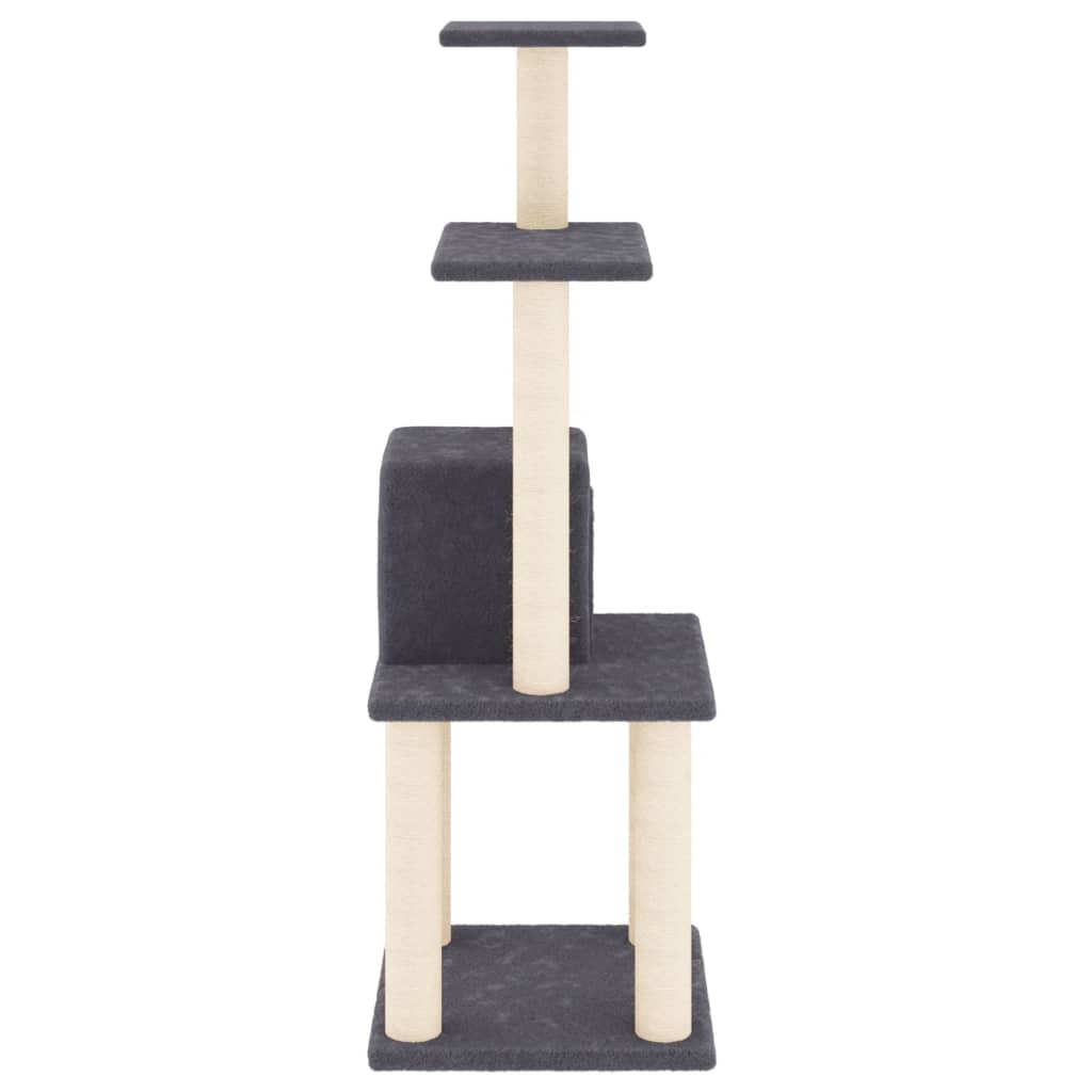 8720286669266_g_en_hd_2 vidaXL Cat Tree with Sisal Scratching Posts Dark Grey 105 cm - Image 4