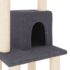 vidaXL Cat Tree with Sisal Scratching Posts Dark Grey 105 cm - Image 5
