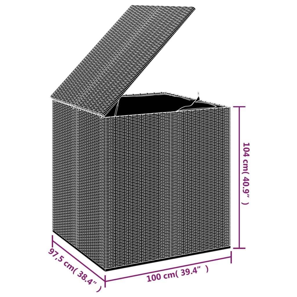 8720286669358_g_en_hd_4 vidaXL Garden Cushion Box PE Rattan 100x97.5x104 cm Grey - Image 5
