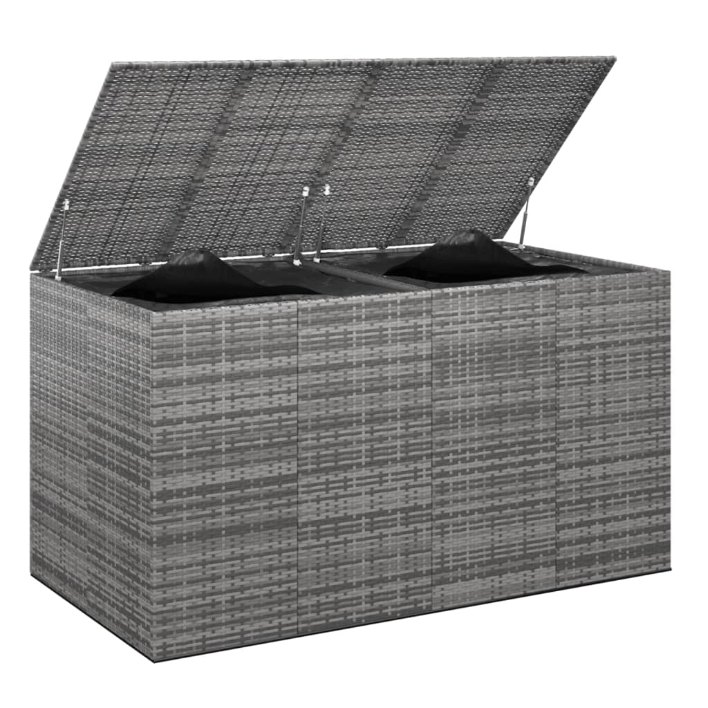 8720286669419_g_en_hd_2 vidaXL Garden Cushion Box PE Rattan 194x100x103 cm Grey - Image 3