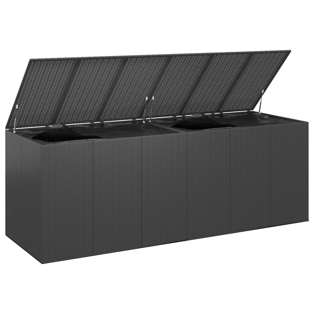 8720286669426_g_en_hd_2 vidaXL Garden Cushion Box PE Rattan 291x100.5x104 cm Black - Image 3